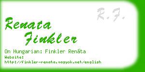 renata finkler business card